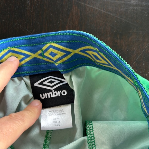 Umbro Green Soccer Shorts with Elastic Waistband - Picture 2 of 2